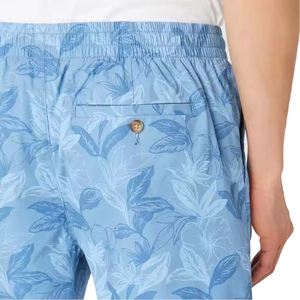Shorts pour hommes à taille mi-haute avec cordon de serrage, en tissu non tissé, imprimé numérique, couleur unie, séchage rapide, respirant, confortable, décontracté, léger - Product Image 3