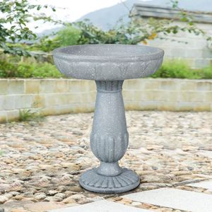 Baño para Pájaros de Jardín de 21.2 Pulgadas de Alto, Construcción de Hormigón Reforzado con Fibra para Observación de Aves en el Patio Trasero - Product Image 4