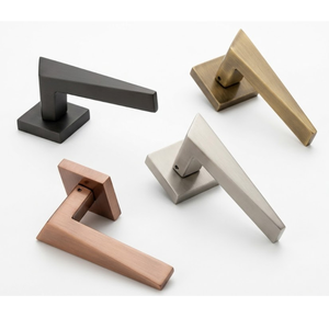 Luxury Solid Brass Door Lever <b>Handle</b> Set | High-End Interior Door <b>Handles</b> with Mortise <b>Lock</b> | Antique, Black, Gold & Graphite - Product Image 1