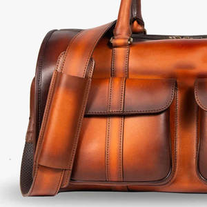 Bolsa de Viaje de Piel Sintética PU, Impermeable, para Fin de Semana, Portátil, Tipo Duffel - Product Image 4