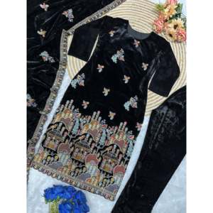Designer Silk Salwar Kameez Elegant Party Wear <b>Top</b> Bottom and Fancy Dupatta - Product Image 5