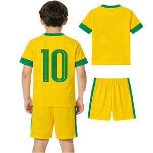 Maillot de football jaune-vert à col rond et manches courtes pour homme, coupe classique, nom du joueur sur le devant, logo, séchage rapide, vêtements de sport d'été - Product Image 5