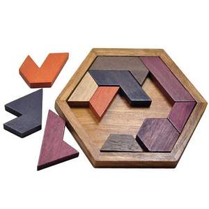 Rompecabezas Tangram Cuadrado de Madera de Primera Calidad |   Juguete de Rompecabezas de Geometría para Niños, para Decoración del Hogar, Ecológico - Product Image 1