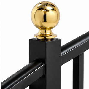 Embout de balustre en laiton doré moderne et durable pour poteau de main courante, idéal pour balustrade en verre européenne, balcon, escalier extérieur - Product Image 5