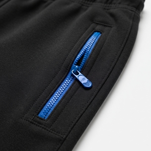 Ensemble de survêtement de performance noir et bleu pour homme, veste de sport à capuche et pantalon de jogging slim, ensemble de vêtements de sport - Product Image 4