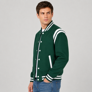 Mens varsity jacket designed for fashion versatility with premium comfort and athletic visual appeal for modern casual wardrobes - Product Image 2