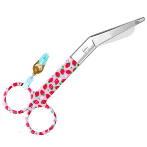 กรรไกรตัดผ้าพันแผลผ่าตัดแบบแมนนวล สแตนเลสคุณภาพสูง ดีไซน์สั่งทำพิเศษ ด้ามจับลายสตรอว์เบอร์รี ได้รับการรับรองมาตรฐาน MOL - Product Image 6