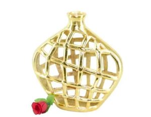 Aluminium <b>Casted</b> Metal Vase for Home & Living Decor Gold Platted Flower Vase Metal <b>Hand</b> Crafted Vase - Product Image 2