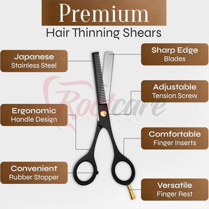 High Quality Hair Thinning <b>Scissors</b> Salon Styling Tool Hair Thinning <b>Scissors</b> Smooth Finish Professional Use - Product Image 6