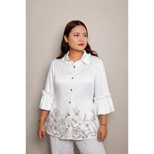 Camisa de Moda para Mujer de Manga Media para Oficina y Atuendos Diarios - Product Image 1