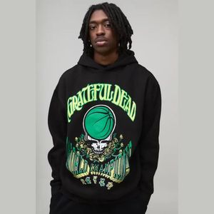 Sudadera con capucha personalizada de algodón grueso con estampado gráfico en relieve, estilo gótico urbano, venta al por mayor, alta calidad - Product Image 4
