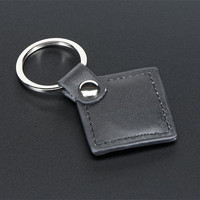 Porte-clés en cuir RFID vierges avec logo personnalisé, carte de paiement NFC, carte de visite - Étanche