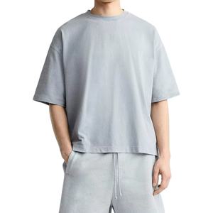 เสื้อยืดคอกลมสำหรับผู้ชายผ้าคอตตอน100% แบบแห้งเร็วระบายอากาศได้ดี - Product Image 1