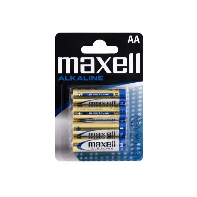 Pilas Maxell AA Pila Alcalina LR6 Blister 4 Pilas AA Primarias 1,5 V Pila Pilas Alcalinidad Bettery