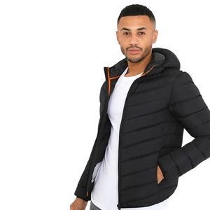 เสื้อแจ็คเก็ตพัฟเฟอร์โลโก้แบบกำหนดเองสำหรับผู้ชาย เสื้อกันลมแบบมีฉนวนกันความร้อน เสื้อโค้ทฤดูหนาวสำหรับกิจกรรมกลางแจ้ง เสื้อแจ็คเก็ตแฟชั่นแบบมีซับในและพับเก็บได้ - Product Image 1