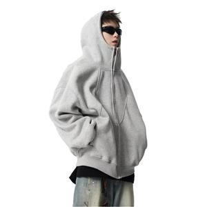 Sweat à capuche zippé intégral pour homme 2026 en coton 100 % – Collection Printemps, décontracté et polyvalent - Product Image 4