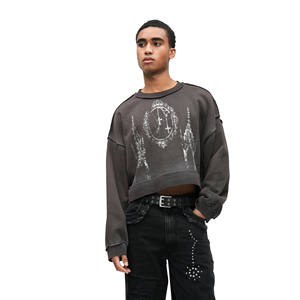 Sudaderas Cortas de Invierno para Hombre, 100% Algodón, Forro Polar Transpirable, Ecológicas, Diseño de Logotipo Personalizado, Tallas Grandes - Product Image 2