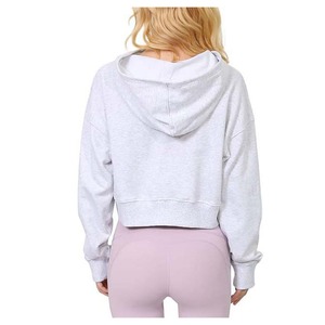 Casual Streetwear Winter <b>Drop</b> Shoulder Breathable Eco-friendly Thick Full Sleeves <b>Stand</b> Front Customized Print Hoodies Women - Product Image 3