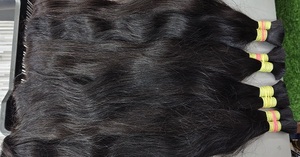 Extensions de cheveux du temple de haute qualité exceptionnelles cheveux ondulés indiens vierges naturels vrais cheveux Remy de donneur unique - Product Image 4