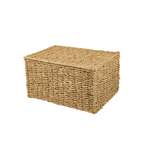 Panier de rangement en jonc de mer sur mesure, tressé à la main en fibre naturelle, pour l'aménagement et la décoration intérieure professionnelle, Vietch, achat en gros - Product Image 2