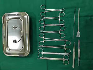 Boîte de chirurgie de petite taille de qualité supérieure, 14 pièces, kit d'instruments chirurgicaux en acier inoxydable pour interventions mineures, approuvé CE ISO - Product Image 3