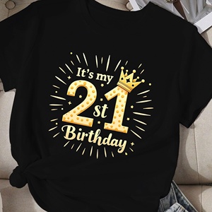 Camiseta cómoda para mujer It's My 21st Birthday - Product Image 3