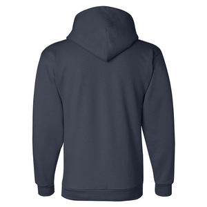 Men's Hooded Sweatshirt Solid <b>Navy</b> Blue <b>Knitted</b> Long Sleeve Regular Fit Casual Autumn Wear Pocket Design 2027 - Product Image 2