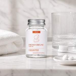 [FROM OREUM] Pasta Dental Sólida con Sabor a Mandarina de Jeju, Paquete de 60 Tabletas para Cuidado Bucal, para el Cepillado Diario - Product Image 2