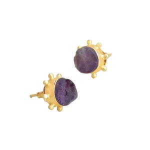 Créoles en laiton plaqué or, vente en gros, bijoux authentiques avec pierres précieuses, finition plaquée or 18 carats, motif unique de créateur, qualité supérieure, B2B - Product Image 5