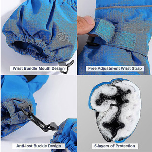 Guantes de Esquí de Invierno de Diseño Moderno y a la Moda, Guantes de Snowboard de Cuero de Alta Calidad para Hombre, Guantes de Esquí de Cuero a la Moda - Product Image 6