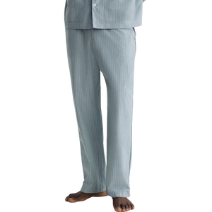 ชุดลำลองผู้ชาย ลายทาง แขนยาว สกรีนโลโก้ได้ ผ้าฝ้าย 100% หนา 160 GSM แห้งเร็ว ซักเครื่องได้ ชุดนอนแบบสวมใส่สบาย - Product Image 6