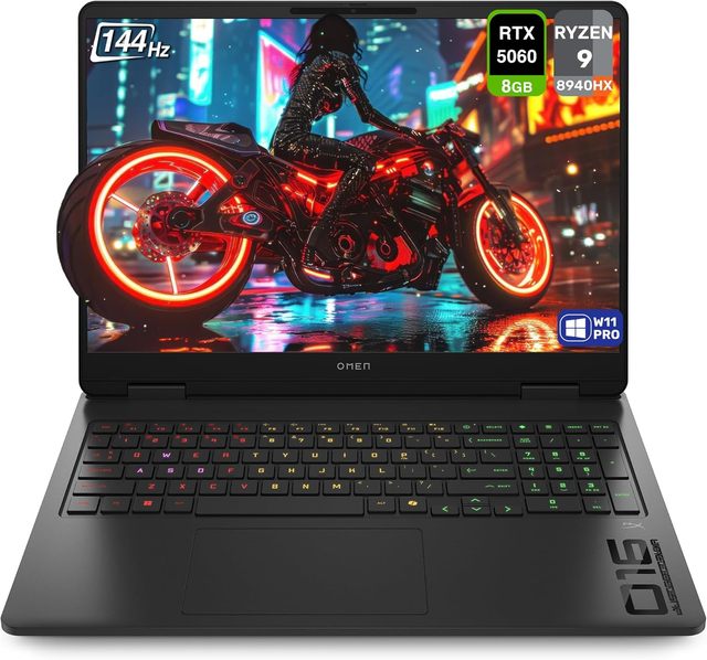 H/ P OMEN Gaming Laptop AMD Ryzen 9-8940HX 32GB DDR5 RAM 2TB PCIe SSD 16" 2K (1920x1200) 144Hz Windows 11 Pro