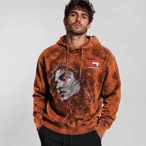 เสื้อฮู้ด Urban Men Acid Wash พรีเมียม ทรงหลวม สวมใส่สบาย พร้อมบริการผลิตโลโก้ตามสั่ง (OEM) และขายส่ง - Product Image 1