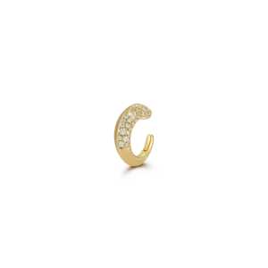Manchette d'oreille en or 14K avec diamants de laboratoire à taille mixte, non-percée, formes multiples, 0.28 carats au total, pavé, empilable, fausse bague de cartilage, vente en gros par paire - Product Image 5