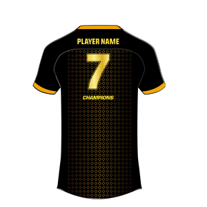 Maillot de football personnalisé 7v7 à manches courtes, col en V, 100% polyester, séchage rapide, noir, blanc, rouge, bleu, marine, vert royal - Product Image 2