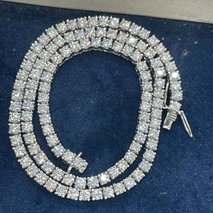Luxury Geometric <b>Statement</b> <b>Necklace</b> 925 Silver Gold Plated Baguette Cut Diamond Link Chain Unisex Party Jewelry - Product Image 1