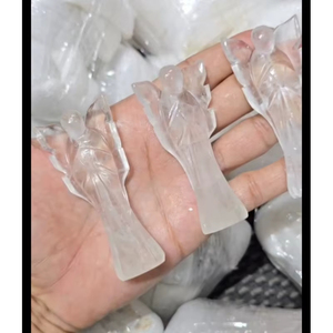 Figuras de Ángeles de Cristal Transparente al por Mayor, Talladas a Mano, de 3 Pulgadas, Torre de Hadas del Amor, Artesanías de Cristal - Product Image 3