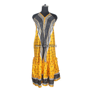 New <b>Bohemian</b> Women Spring <b>Summer</b> <b>Dress</b> Ethnic Printed Sleeveless Long Women Maxi Vintage Silk Sari Casual <b>Dresses</b> Ladies Elegant - Product Image 3