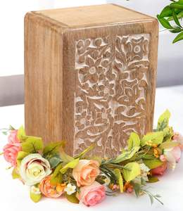 Urne funéraire en bois faite à la main – Motif Arbre de Vie, Urne commémorative taille adulte pour cendres humaines - Product Image 4