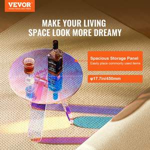 Tavolo laterale in acrilico iridescente chiaro arcobaleno tavolino da caffè per bere cibo Snack utilizzato in soggiorno camera da letto studio - Product Image 3