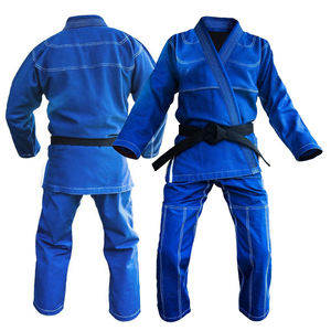 Combinaisons de karaté respirantes pour hommes, couleur bleue, tissu en coton pour arts martiaux, combinaisons de Muay Thai, Jiu Jitsu, uniforme de karaté pour Kick Boxing - Product Image 2