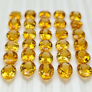 พลอยซิทรินธรรมชาติทรงรีขนาด 9x7 มม. เจียระไนเหลี่ยม สีเหลืองทอง สำหรับทำเครื่องประดับ ขายส่ง HASNAIN GEMS - Product Image 2