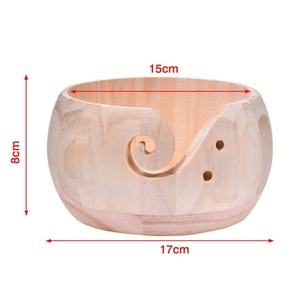 Cuenco de madera de acacia de tamaño pequeño hecho a mano para tejer, ideal para productos artesanales de gran venta, el mejor fabricante de ganchos de ganchillo. - Product Image 3