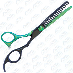 กรรไกรตัดขนอัญมณีสีเขียว5.5นิ้ว30ซี่ฟันเครื่องมือความงามกรรไกรตัดผม - Product Image 3