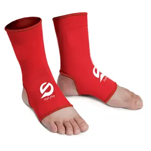 Protector de Tobillo Rojo con Soporte de Compresión para Entrenamiento y Sparring - Product Image 3