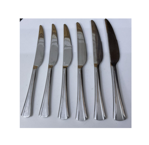 Cuchillo para postre de acero inoxidable, espátula para mantequilla y crema, cuchillo para queso, cubiertos, juego de 6 piezas - Product Image 1