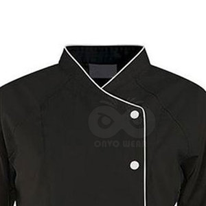 Veste de chef moderne ajustée unisexe avec fermeture boutonnée pour les professionnels de la restauration - Product Image 5