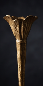 Candelabro de Aluminio Dorado sin Llama con Diseño Floral Botánico, Centro de Mesa Texturizado para el Día de San Valentín, Pedido al por Mayor - Product Image 4