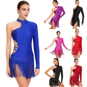 Traje de Práctica de Danza Latina <span class=keywords><strong>para</strong></span> <span class=keywords><strong>Mujer</strong></span>, Body, Leotardo, Mono <span class=keywords><strong>para</strong></span> Chachachá, <span class=keywords><strong>Tango</strong></span>, Bailes de Graduación, <span class=keywords><strong>Ropa</strong></span> de Entrenamiento, <span class=keywords><strong>Ropa</strong></span> de Danza Personalizada - Product Image 1