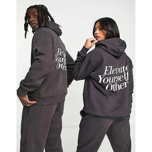 ชุดเสื้อฮู้ดดี้และกางเกงจ็อกเกอร์สำหรับออกกำลังกาย น้ำหนักเบา ระบายเหงื่อได้ดี ผลิตจากผ้าฝ้าย 100% รับผลิตตามสั่งขายส่ง สำหรับผู้ใหญ่ทุกเพศ - Product Image 6